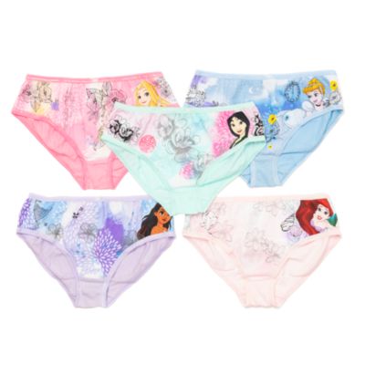 SHOPDISNEY OFFICIEL Culottes Princesses Disney pour enfants, lot de 5, , taille 7-8 YRS