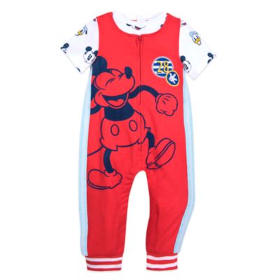 SHOPDISNEY OFFICIEL Ensemble t-shirt et salopette Mickey pour bébé, 2100187, taille 18-24 MOIS