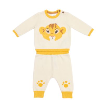 SHOPDISNEY OFFICIEL Ensemble haut et bas Simba en tricot pour bébé, 2100190, taille NEW BORN