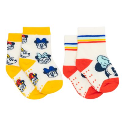 SHOPDISNEY OFFICIEL Lot de 2 paires de chaussettes Minnie pour bébé, 2100183, taille 12-24 MOIS
