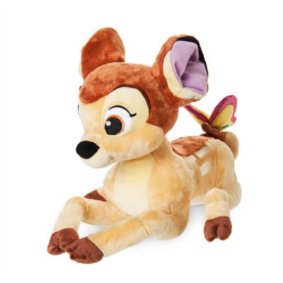 SHOPDISNEY OFFICIEL Peluche Bambi de taille moyenne avec papillon,