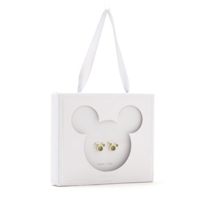 SHOPDISNEY OFFICIEL Clous d'oreilles Mickey avec pierre d'août,