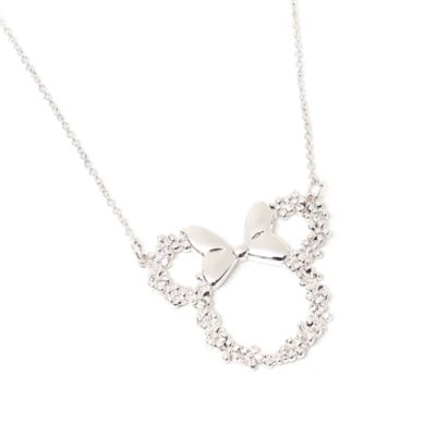 SHOPDISNEY OFFICIEL Collier Positively Minnie plaqué argent,