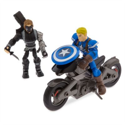SHOPDISNEY OFFICIEL Coffret Moto de Captain America, Marvel Toybox,