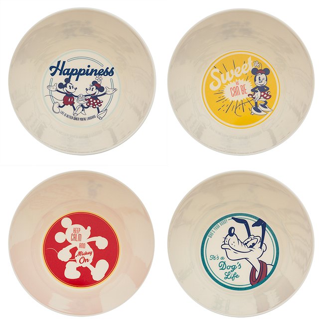 Disney Store Lot de 4 bols Mickey Mouse Fall Fun