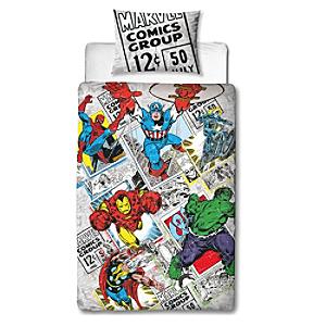 Marvel Comics Reversible Single Duvet Cover Set - Marvel Gifts 