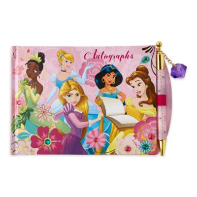 SHOPDISNEY OFFICIEL Lot stylo et carnet d'autographes Princesses Disney,