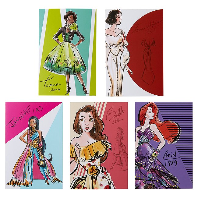 Disney Store Lot de cartes de correspondance Disney Princesses Premiere