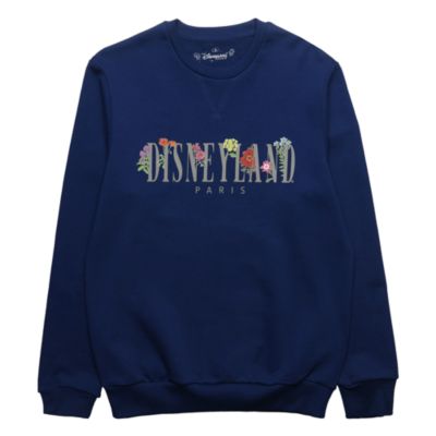 SHOPDISNEY OFFICIEL Disneyland Paris Sweatshirt World Flowers bleu pour adultes, 2100177, taille XS