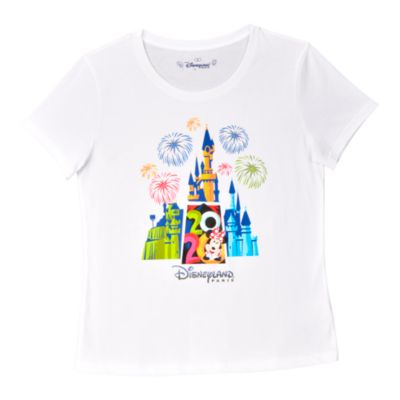 SHOPDISNEY OFFICIEL Disneyland Paris T-shirt blanc Minnie 2020 pour femmes, 2100188, taille ADL XLARGE