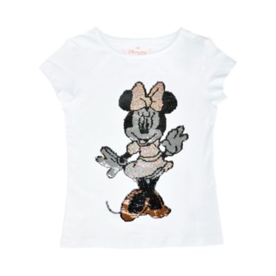 SHOPDISNEY OFFICIEL Disneyland Paris T-shirt à sequins réversibles Minnie pour enfants, , taille AGE 12